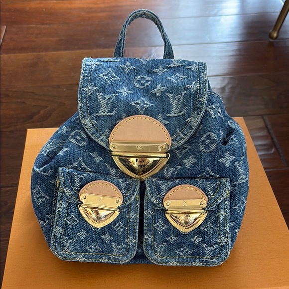 Louis Vuitton Venice Blue Denim Backpack - Picture 1 of 10